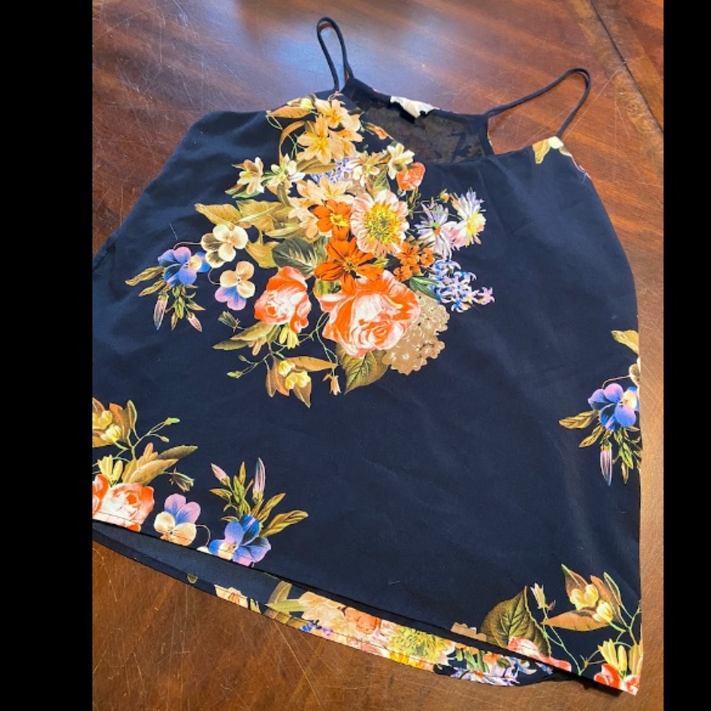 Lila Rose Navy Floral Spaghetti Strap Cami